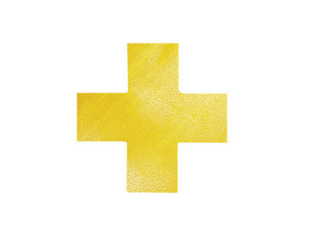 Vloermarkering Durable vormsticker 150x150mm "kruis" (10)