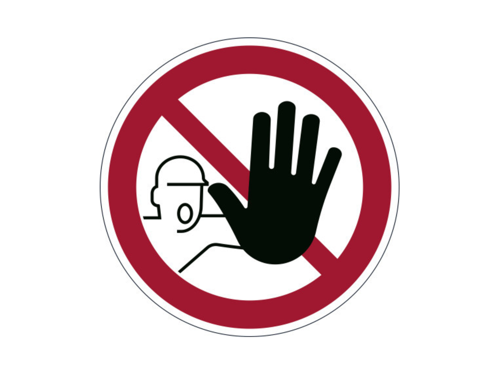 Veiligheidsmarkering Durable sticker Ø430mm "verboden toegang"