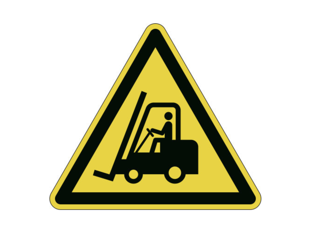 Veiligheidsmarkering Durable sticker 430x430x430mm "let op! vorkliften"