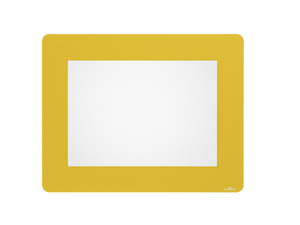 Vloermarkering Durable sticker kader voor A4 documenten verwijderbaar geel (10)