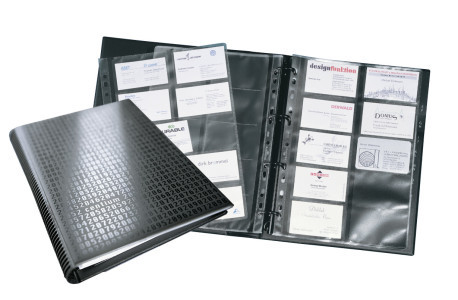 Visitekaartringmap Durable Visifix Centium 400 A4 zwart