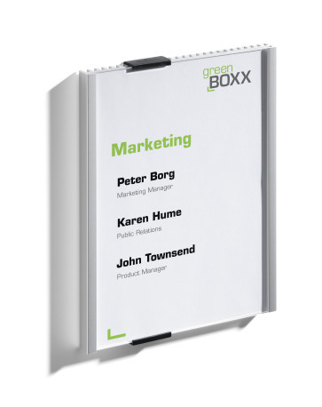 Info sign deurbordje Durable 149x210,5mm metaal-zilver