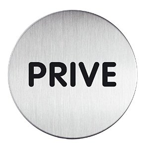 Pictogram Durable "PRIVE" Ø83mm zilver