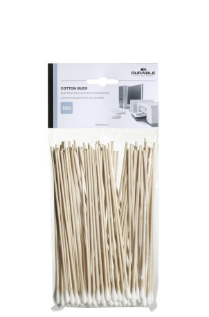 Reinigingsstaafjes Durable Cotton Buds wit (100)