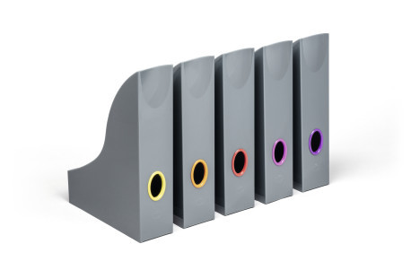 Tijdschriftencassette Durable Varicolor antraciet/grijs (5)
