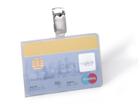 kaarthoes met klem voor 1 kaart Durable transparant (25)