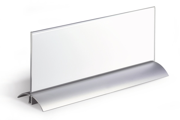 Tafelnaambord Durable De Luxe aluminium/acryl 105x297mm (D820319)