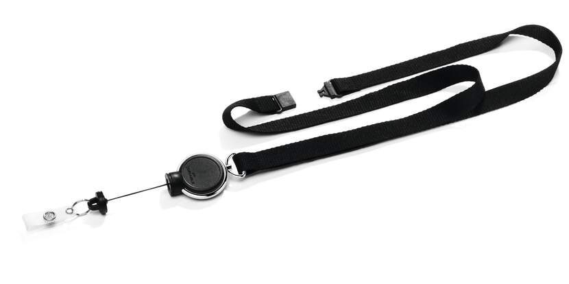 Textielkoord Durable 15mm met afrolmechanisme Extra Strong zwart