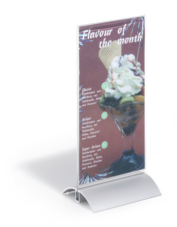 Tafelstandaard Durable Presenter staand 1/3 A4 transparant 