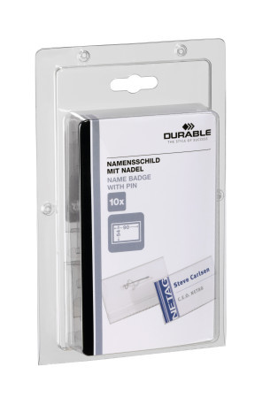 Naambadge met golfspeld Durable 54x90mm retailverpakking transparant (10)