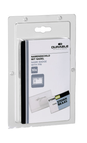 Naambadge met golfspeld Durable 40x75mm retailverpakking transparant (10)