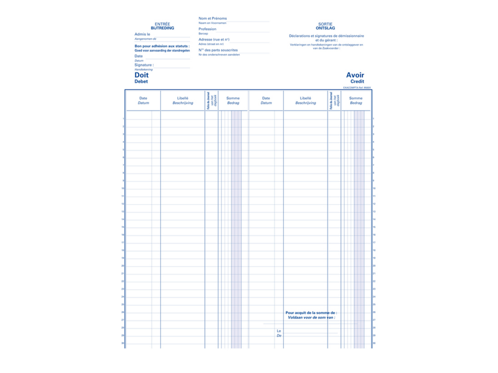 Aandeelhouder Exacompta karton 24x32cm 80blad CV