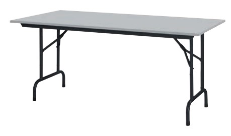 Vrijstaande vouwtafel B160xD80xH73cm grijs