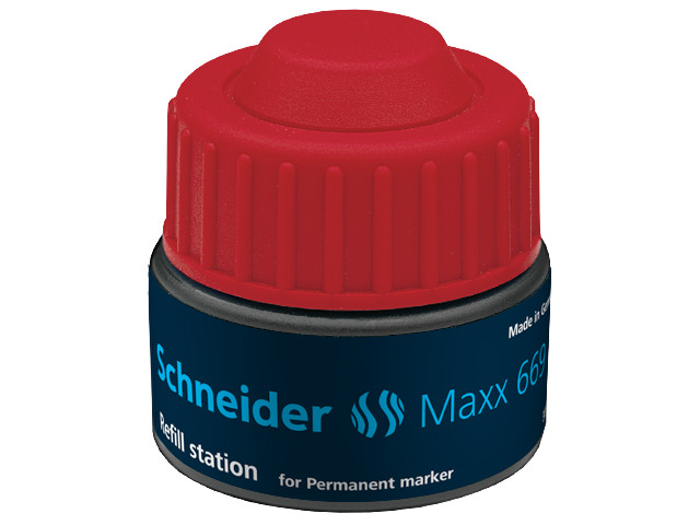 Navulinkt Schneider 669 voor permanent marker 250 30ml rood