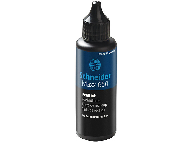 Navulinkt Schneider 650 voor permanent marker 230/233/250/280 50ml zwart (1650010)