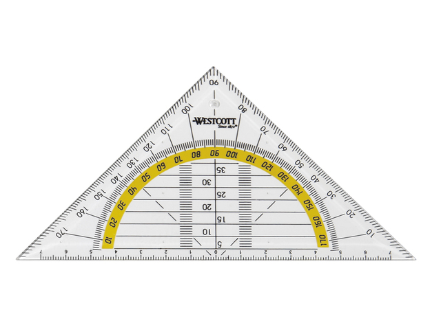 Geodriehoek Westcott 14cm 