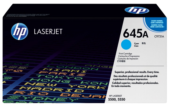 Toner HP Color Laser 645A Color LaserJet 5500 13.000 pag. CY