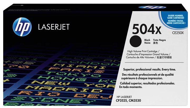 Toner HP Color Laser 504X Color LaserJet CM3530 MFP 10.500 pag. BK