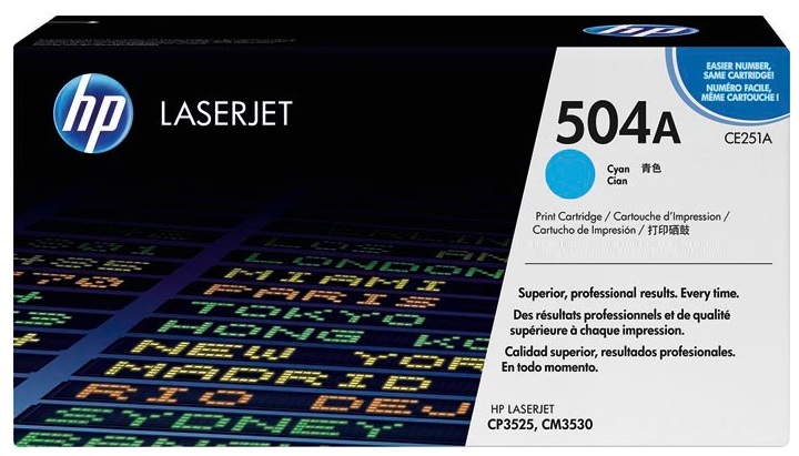 Toner HP Color Laser 504A Color LaserJet CM3530 MFP 7.000 pag. CY