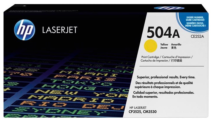 Toner HP Color Laser 504A Color LaserJet CM3530 MFP 7.000 pag. YEL