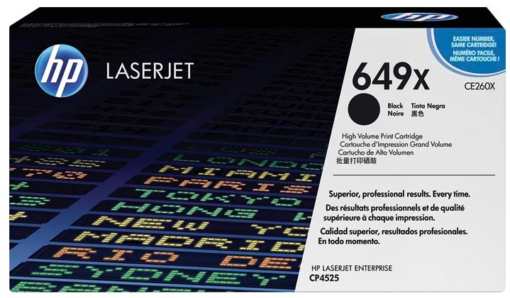 Toner HP Color Laser 649X Color LaserJet Enterprise CP4525dn 17.000 pag. BK