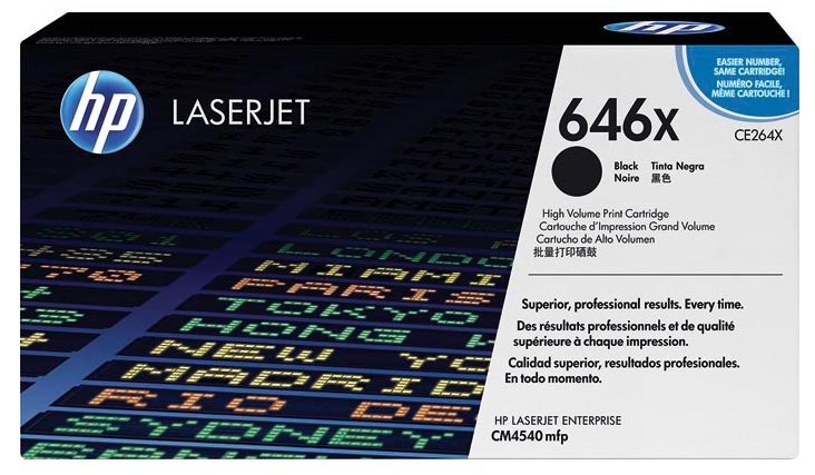 Toner HP Color Laser 646X Color LaserJet Enterprise CM4540 MFP 17.000 pag. BK