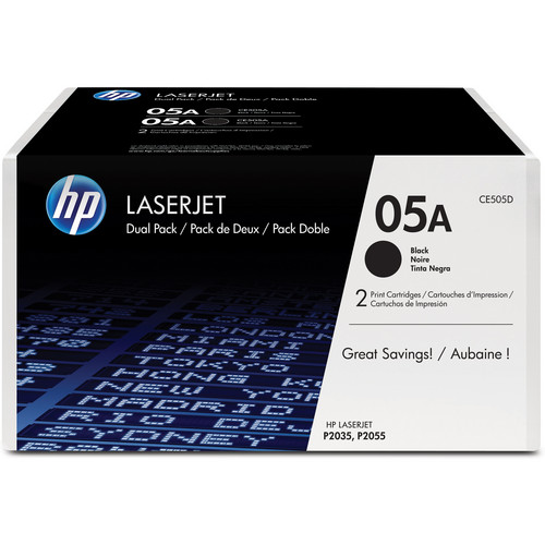 Toner HP Mono Laser 05A DUO LaserJet P2033 2x2.300 pag. BK