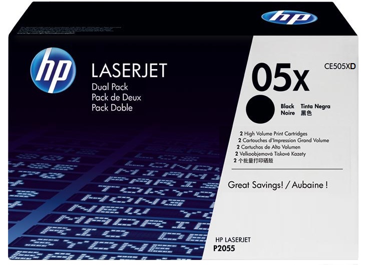 Toner HP Mono Laser 05X DUO LaserJet P2033 2x6.500 pag. BK