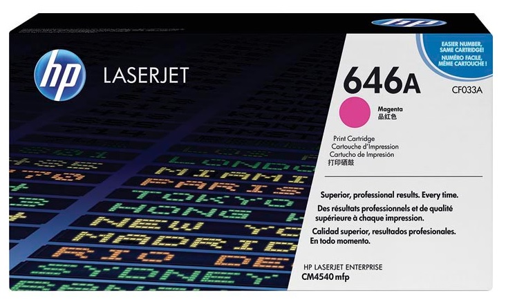 Toner HP Color Laser 646A Color LaserJet Enterprise CM4540 MFP 11.000 pag. MAG