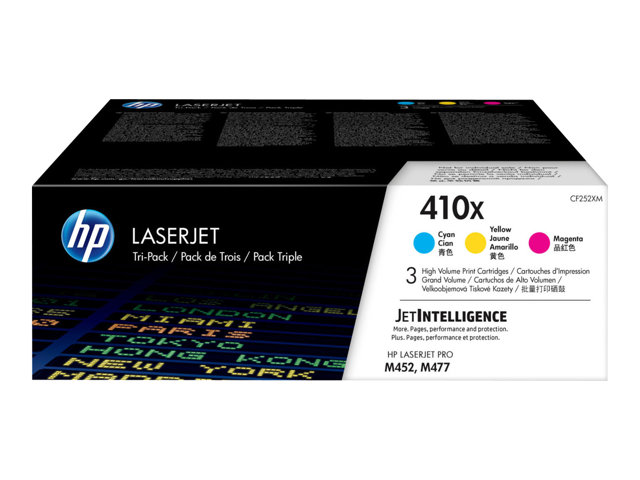 Toner HP Color Laser 410X Color LaserJet Pro M452dn 3x5.000 pag. RAINBOWPACK C/M/Y