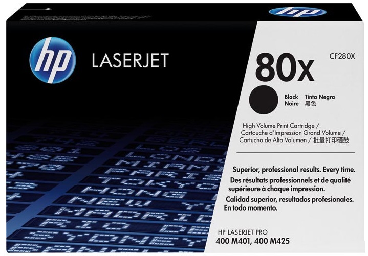 Toner HP Mono Laser 80X LaserJet Pro 400 M401a 6.900 pag. BK