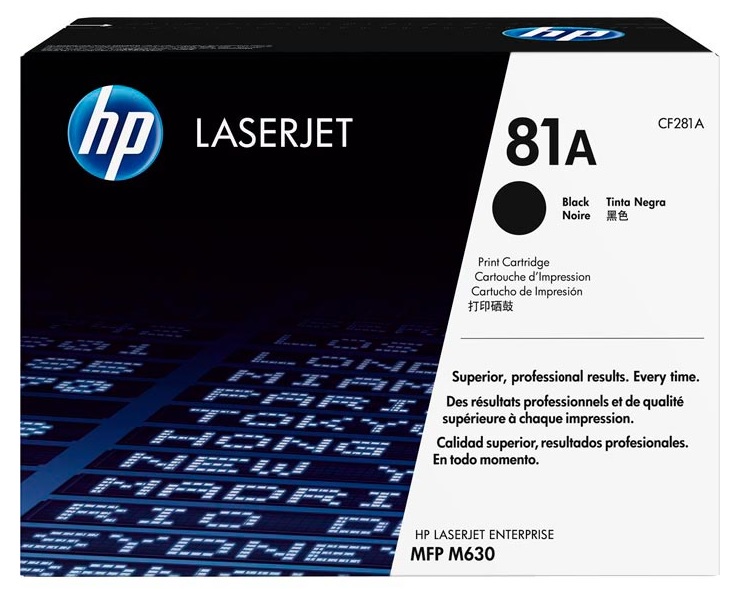 Toner HP Mono Laser 81A LaserJet Enterprise M604dn 10.500 pag. BK