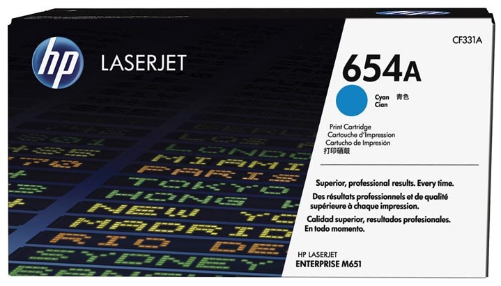 Toner HP Color Laser 654A Color LaserJet Enterprise M651dn 15.000 pag. CY