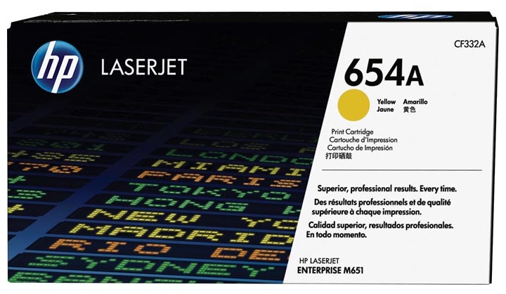 Toner HP Color Laser 654A Color LaserJet Enterprise M651dn 15.000 pag. YEL