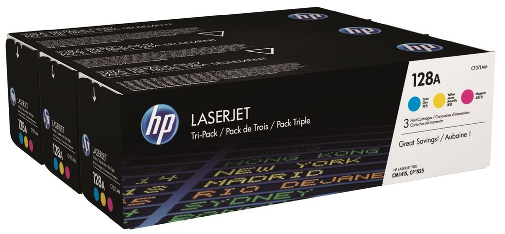 Toner HP Color Laser 305A Color LaserJet Pro 300 M351a 3x2.600 pag. RAINBOWPACK C/M/Y