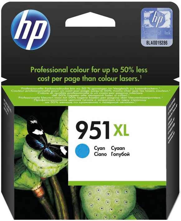 Cartridge HP Inkjet 951XL Officejet Pro 251dw 1.500 pag. CY