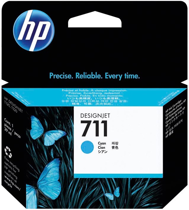 Cartridge HP Inkjet 711 DesignJet T120 29ml CY