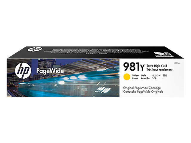 Cartridge HP Inkjet 981Y PageWide Enterprise Color 556dn 16.000 pag. YEL