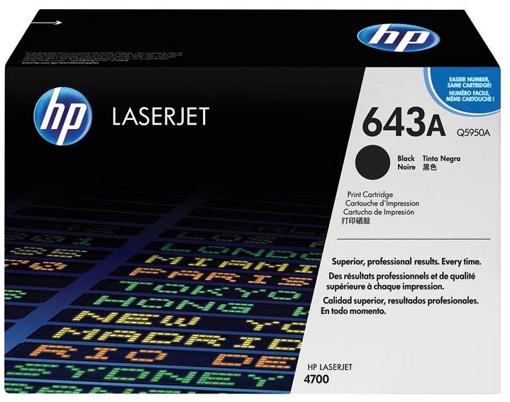 Toner HP Color Laser 643A Color LaserJet 4700 11.000 pag. BK