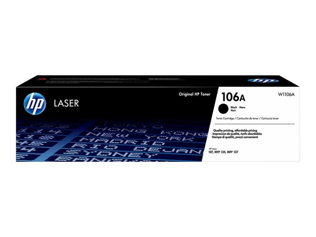 Toner HP Mono Laser 106A LaserJet MFP 135w 1.000 pag. BK