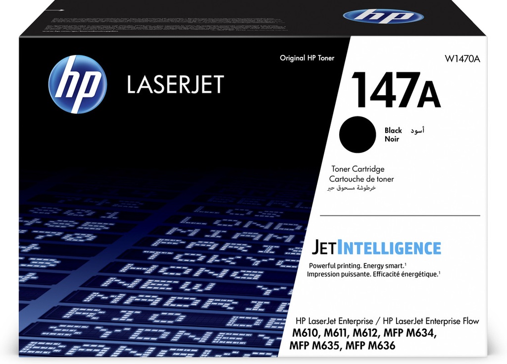 Toner HP Mono Laser 147A LaserJet Enterprise M612 10.500 pag. BK