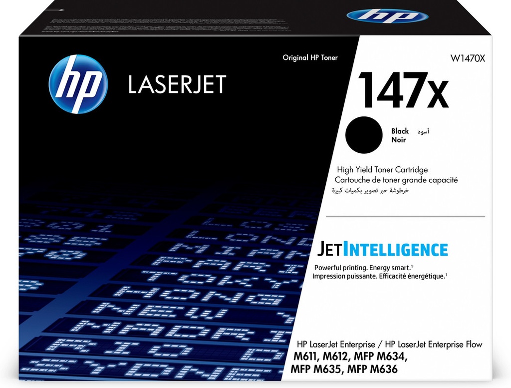 Toner HP Mono Laser 147X LaserJet Enterprise M612 25.200 pag. BK