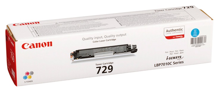 Toner Canon Color Laser 729 i-SENSYS LBP7010C 1.000 pag. CY