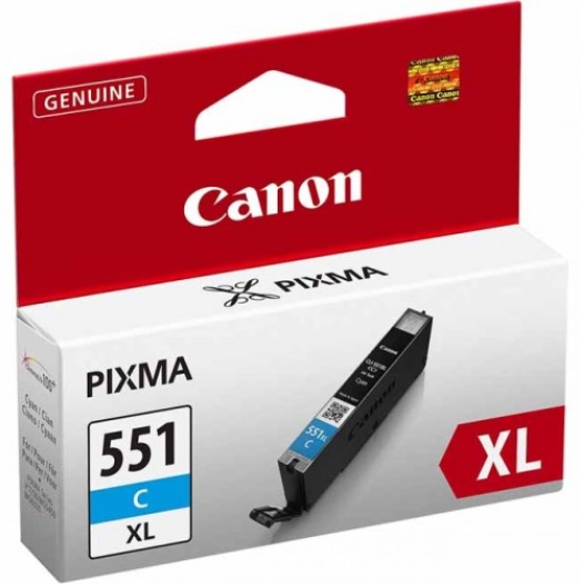 Cartridge Canon Inkjet CLI-551XL PIXMA iP7250 665 pag. CY