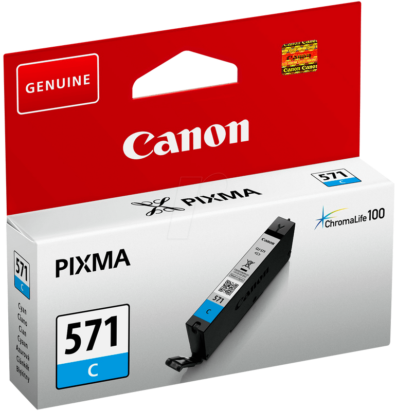 Cartridge Canon Inkjet CLI-571 PIXMA MG5750 173 pag. CY