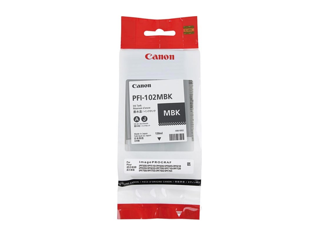 Cartridge Canon Inkjet PFI-102 imagePROGRAF iPF500 130ml MATT BK