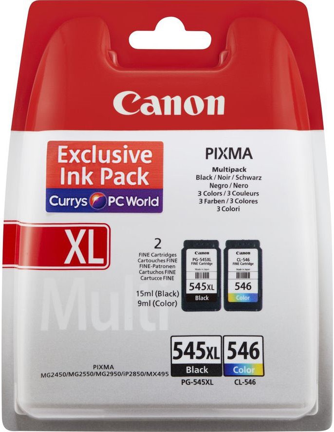 Cartridge Canon Inkjet PG-545XL / CL-546XL pixma MG2550