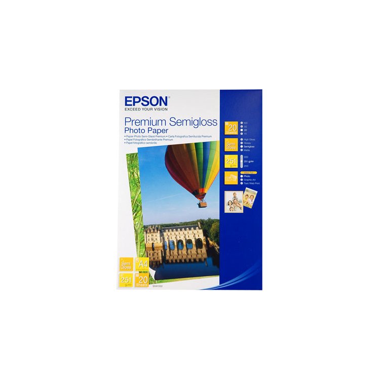 Fotopapier Epson Premium Inkjet semi gloss A4 250g (20)