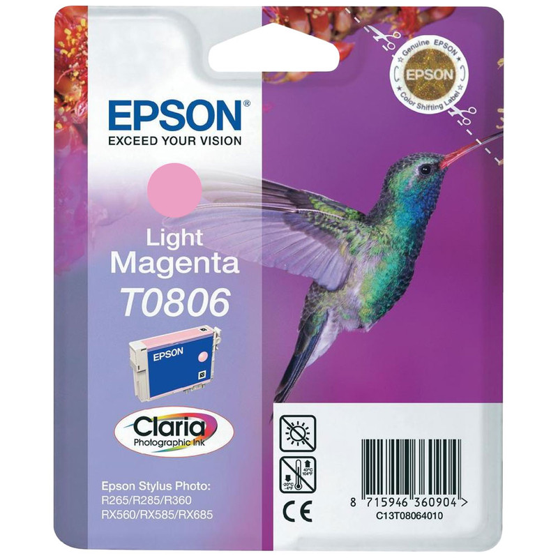 Cartridge Epson Inkjet T0806 Stylus Photo P50 685 pag. LIGHT MAG