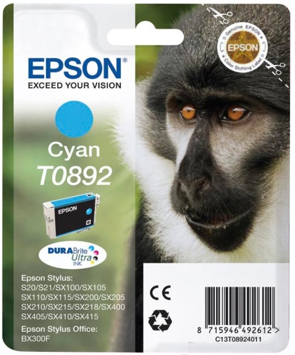 Cartridge Epson Inkjet T0892 Stylus S20 3,5ml CY